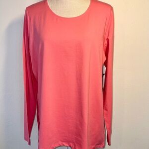 Kim Rogers NWT Coral Pink Long Sleeve Tee XL